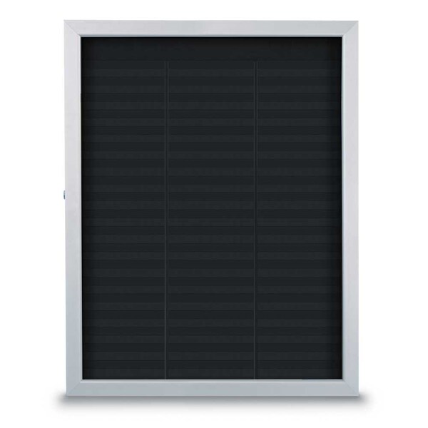 Corkboard, Fabric, Blk/Buff, 2 Door, 48x48"